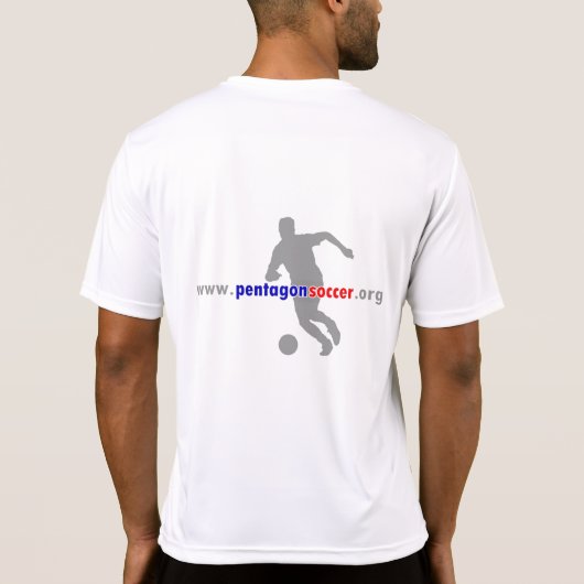 米国国防総省のサッカークラブ練習のワイシャツ Tシャツ (裏面)