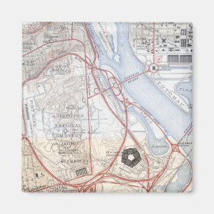米国国防総省の道路システムの地図 マグネット