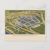 米国国防総省ワシントンの航空写真 ポストカード (正面)