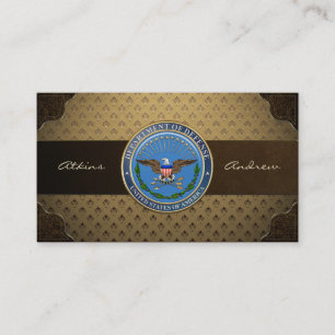 米国国防総省(DOD)エンブレム[3D] 名刺