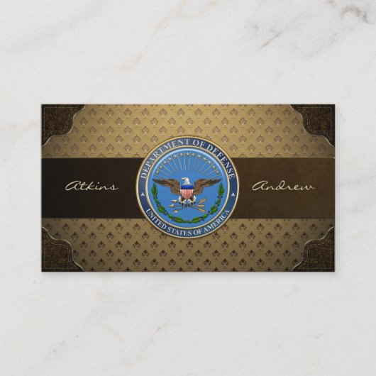 米国国防総省(DOD)エンブレム[3D] 名刺 (正面)