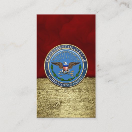米国国防総省(DOD)エンブレム[3D] 名刺 (正面)