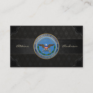 米国国防総省(DOD)エンブレム[3D] 名刺