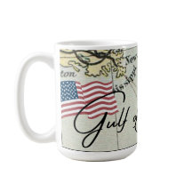 米国地図とアメリカ国旗の新しい湾岸の名前