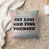 米国地図と引用文 クッション (ブランケット)