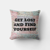 米国地図と引用文 クッション (正面)