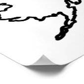 米国地図のアウトライ空白のンの統一された州 ポスター (角)