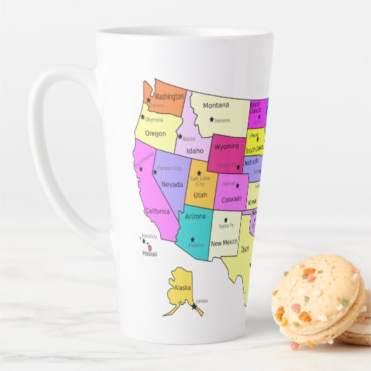 米国地図の対象 カフェラテマグ (インサイチュ)