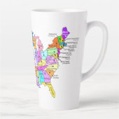 米国地図の対象 カフェラテマグ (右)