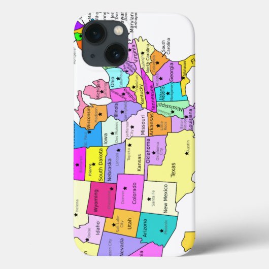 米国地図の対象 Case-Mate iPhoneケース (裏面)