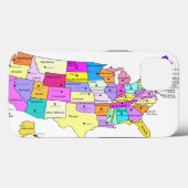 米国地図の対象 Case-Mate iPhoneケース (裏面 (横))