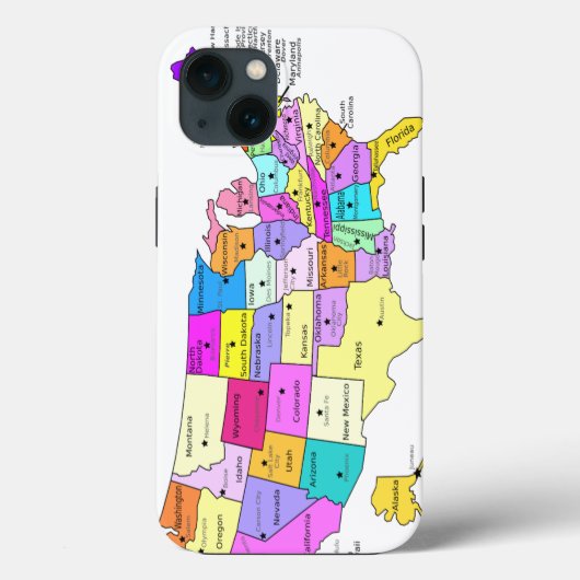 米国地図の対象 Case-Mate iPhoneケース (裏面)