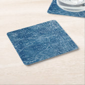 米国地図の青写真 スクエアペーパーコースター (アングル)