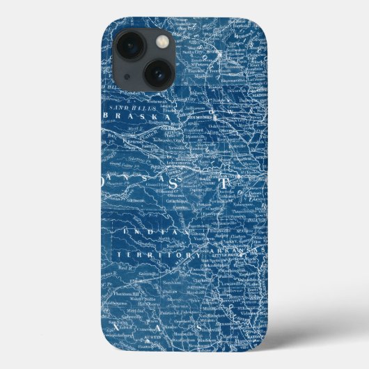 米国地図の青写真 Case-Mate iPhoneケース (裏面)