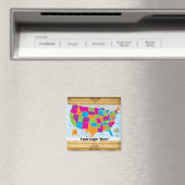 米国地図デザイン磁石 マグネット (インサイチュ (食洗機))