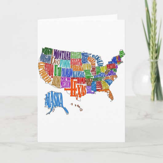 米国地図 カード (正面)