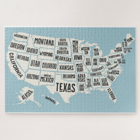 米国地図 ジグソーパズル (横)