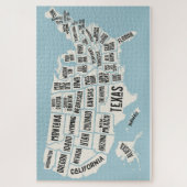 米国地図 ジグソーパズル (縦)