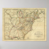 米国地図 ポスター (正面)