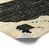 米国地図 ポスター (角)