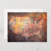 米国地図 ポストカード (正面/裏面)