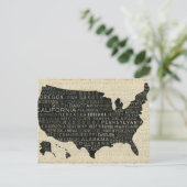 米国地図 ポストカード (スタンド正面)