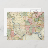 米国地図 ポストカード (正面/裏面)