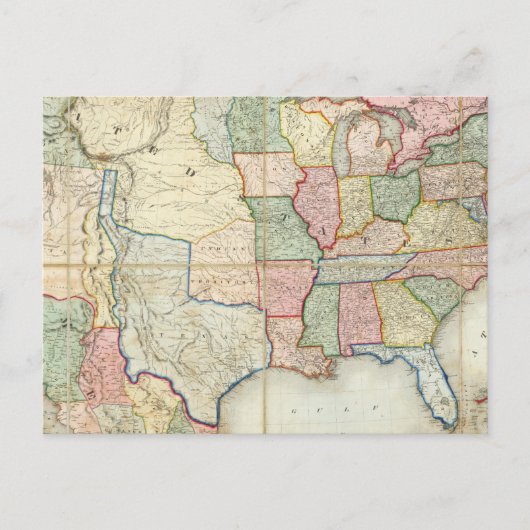 米国地図 ポストカード (正面)