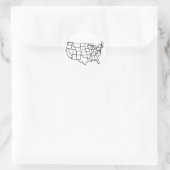 米国地図 ラウンドシール (バッグ)