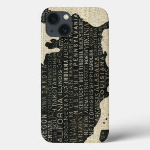 米国地図 iPhone 13ケース