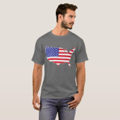 米国地図 Tシャツ (正面フル)