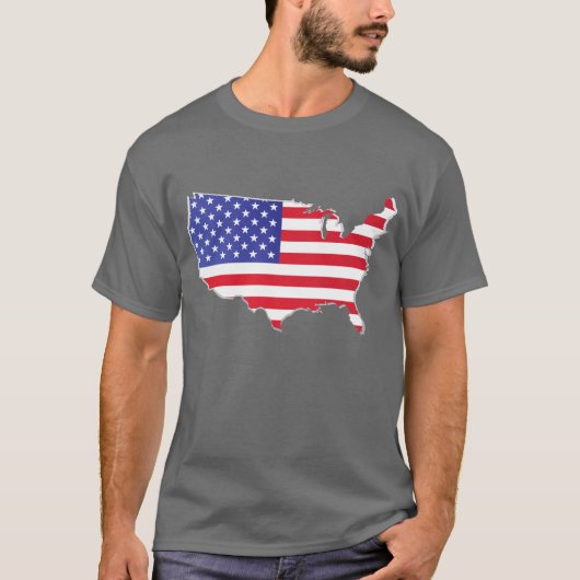 米国地図 Tシャツ (正面)