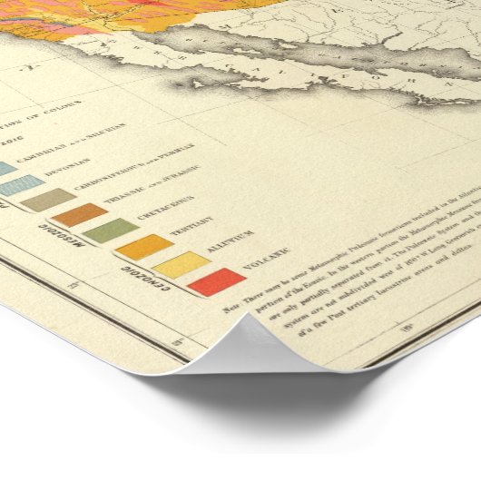 米国地質図 ポスター (角)