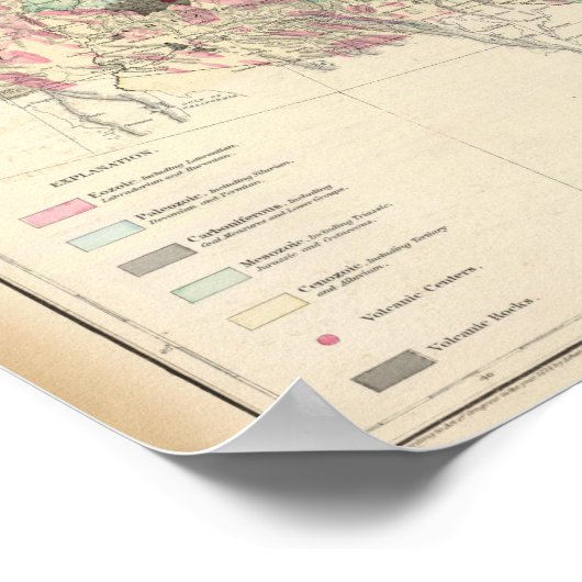 米国地質図 ポスター (角)