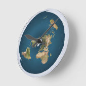 米国地質調査別平面地図 ラウンド壁時計 (傾斜)