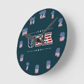 米国壁時計 ラウンド壁時計 (傾斜)