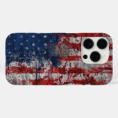 米国壁絵を描上グランジ旗 Case-Mate iPhoneケース (裏面 (横))