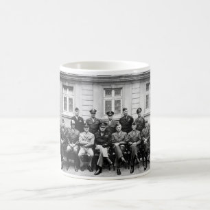 米国大将WWII -- Ike、Patton、ブラッドリー コーヒーマグカップ