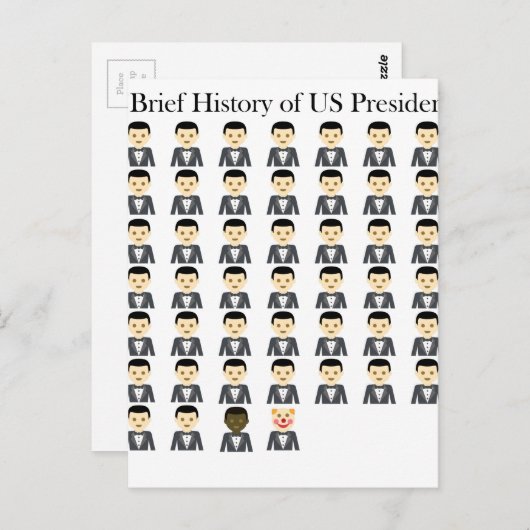 米国大統領の短い歴史 ポストカード (正面/裏面)