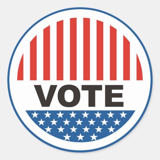 米国大統領選挙の投票バッジ ラウンドシール (正面)