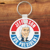 米国大統領選挙キャンペーンのキーチェーン： #3 Jefferson キーホルダー (正面)