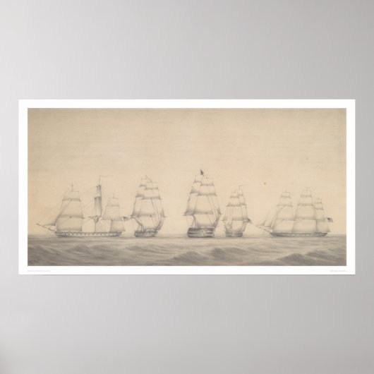 米国太平洋艦隊(1346年)の一部の船 ポスター (正面)