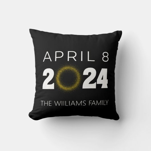 米国太陽の皆既食2024年4月8日 クッション (正面)