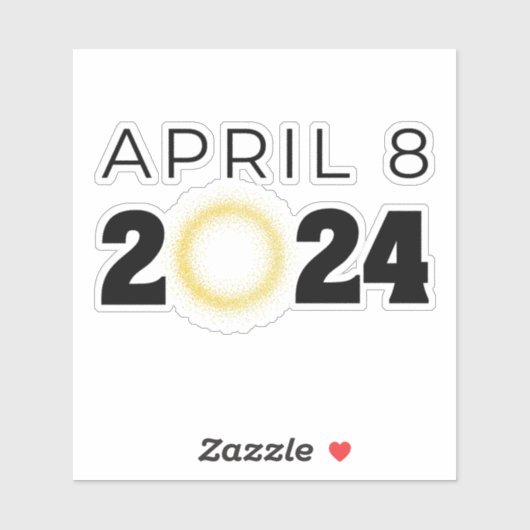 米国太陽の皆既食2024年4月8日 シール (シート)