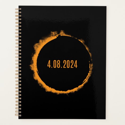 米国太陽の皆既食2024年4月8日 プランナー手帳 (正面)