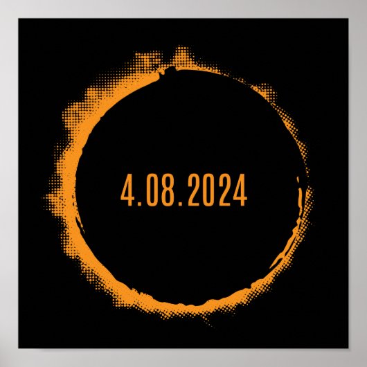 米国太陽の皆既食2024年4月8日 ポスター (正面)