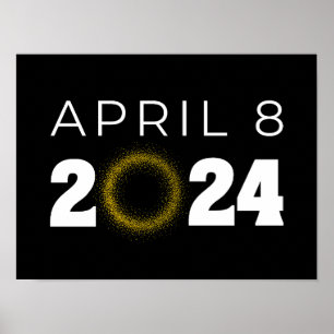 米国太陽の皆既食2024年4月8日 ポスター