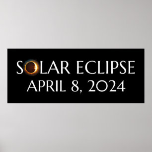 米国太陽の皆既食2024年4月8日 ポスター