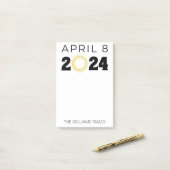 米国太陽の皆既食2024年4月8日 ポストイット (デスク上)