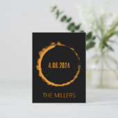 米国太陽の皆既食2024年4月8日 ポストカード (スタンド正面)